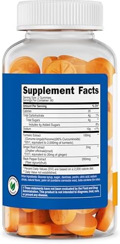 Gomitas de Cúrcuma Nutricost 2,000mg por Porción (120 Gomitas) - 60 Porciones - imagen 5