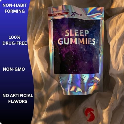 Gomitas para Dormir Vemax para Adultos con Melatonina 10mg, L-Theanina, Magnesio, Lavanda, Toronjil y Ashwagandha, Sin Drogas, 60 Gomas Sabor Fresa, - imagen 8