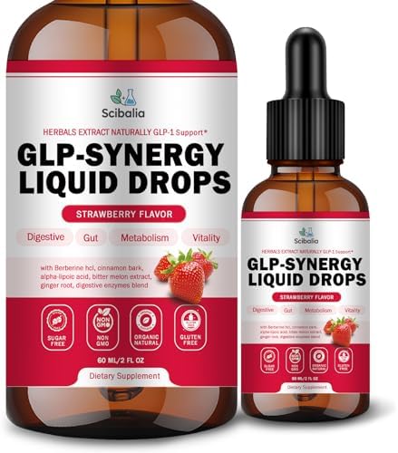 Gotas Suplemento GLP-1 para Hombres y Mujeres, Mezcla Líquida Natural 12 en 1 con Berberina HCI para Metabolismo y Digestión, Potente Bebida Diaria - imagen 1