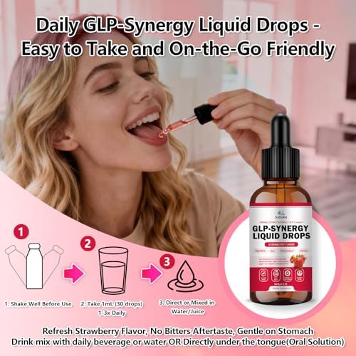 Gotas Suplemento GLP-1 para Hombres y Mujeres, Mezcla Líquida Natural 12 en 1 con Berberina HCI para Metabolismo y Digestión, Potente Bebida Diaria - imagen 7