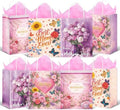 BDDYYI 8 Pzs Bolsa de Regalo Mediana para el Día de las Madres con Asas y Papel de Seda - Bolsas para Mujeres, Regalos para la Mejor Mamá - imagen 1