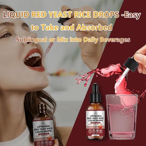 Scibalia Gotas Líquidas de Arroz Rojo Liposomal 1200mg 10 en 1, Suplemento Orgánico con CoQ10, Bergamota, Esteroles Vegetales y Ajo, Fuerza Extra - imagen 7