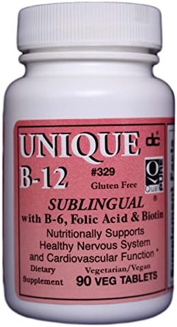 Unique B-12 Vitaminas B Sublinguales 90 cápsulas vegetales - imagen 1