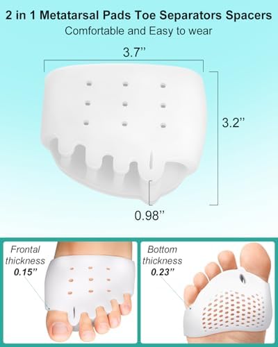 Separadores de Dedos de Silicón para Mujeres y Hombres, Correctores de Juanetes y Martillo, Alivio del Dolor en los Pies, 2 Pares - imagen 2