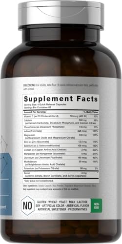 Suplemento de Múltiples Minerales Horbäach | 250 Cápsulas | Sin Hierro | Complejo Mineral Diario para Hombres y Mujeres | Sin OGM y Sin Gluten - imagen 2