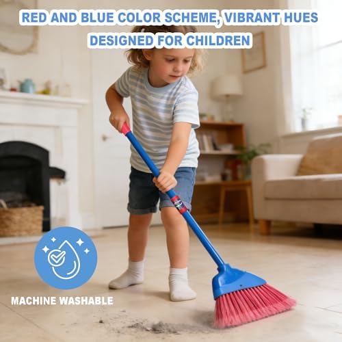 Escoba Pequeña BSMstone - Escoba Portátil para Interior o Exterior con Mango Ajustable, Ideal para Limpieza en Casa, Oficina y Mascotas - imagen 2