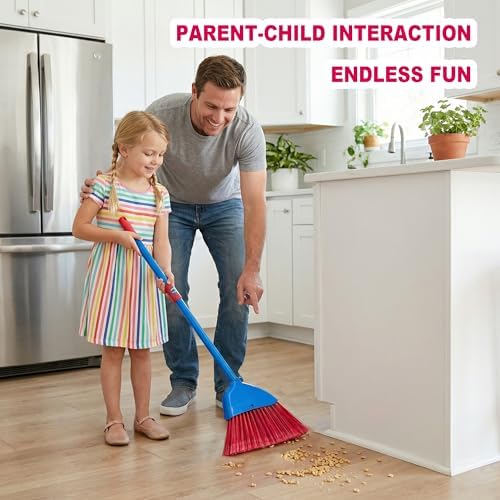 Escoba Pequeña BSMstone - Escoba Portátil para Interior o Exterior con Mango Ajustable, Ideal para Limpieza en Casa, Oficina y Mascotas - imagen 4