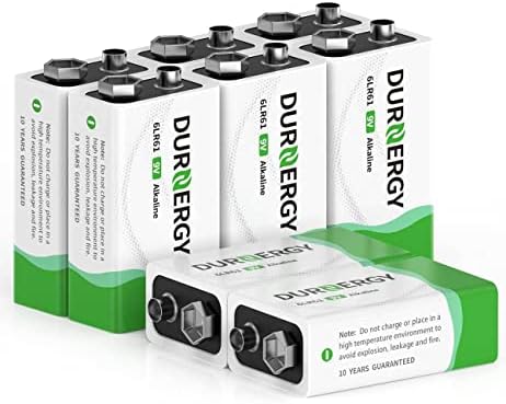 Baterías DURNERGY 9V Paquete de 12, 10 Años de Vida Útil, Baterías Alcalinas para Detectores de Humo y Pedales de Guitarra - imagen 8