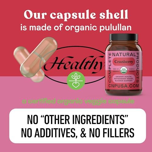 Cápsulas Orgánicas de Arándano 500mg de Complete Natural Products - Suplementos para Mujeres, Polvo Vegetal para Apoyo del Tracto Urinario y la - imagen 7