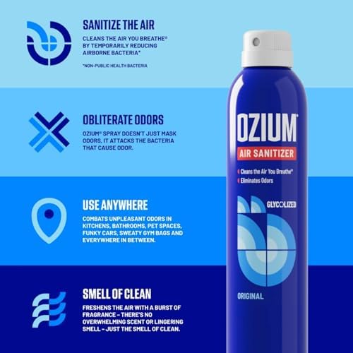 Ozium 0.8 oz. Sanitizante de Aire y Eliminador de Olores para Hogares, Autos y Oficinas, Aroma Original, Paquete de 3 - imagen 3