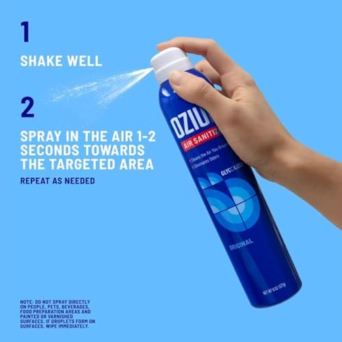 Ozium 0.8 oz. Sanitizante de Aire y Eliminador de Olores para Hogares, Autos y Oficinas, Aroma Original, Paquete de 3 - imagen 6