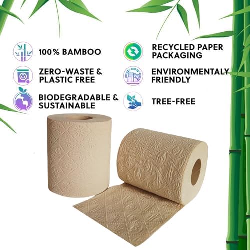 Papel Higiénico de Bambú BOONBOO, 3 Capas, Sin Blanquear, Paquete de 4 Rollos - imagen 3