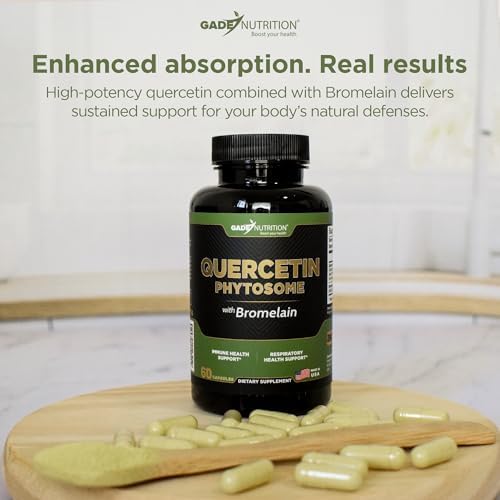Gade Nutrition Quercetina Fitósoma con Bromelina I 95% Purificada I 50X Mayor Absorción - Suplemento Efectivo para Hombres y Mujeres - Hecho en EE. - imagen 5