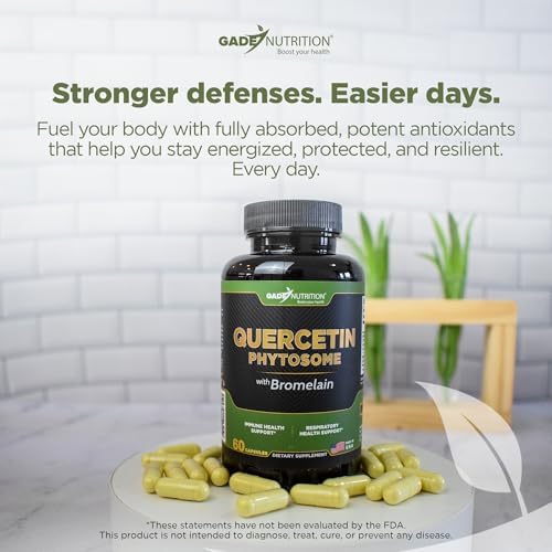 Gade Nutrition Quercetina Fitósoma con Bromelina I 95% Purificada I 50X Mayor Absorción - Suplemento Efectivo para Hombres y Mujeres - Hecho en EE. - imagen 8