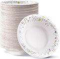Tazones de Papel HOMIX, 12 oz, 125 Piezas, Desechables con Diseño Floral, Resistentes a la Humedad, Ideales para Desayuno, Comida y Cena - imagen 1