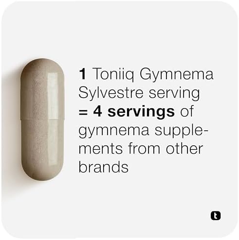 Toniiq Gymnema Sylvestre – Extracto Ultra Potente 25:1 Estandarizado al 75% de Ácidos Gimnémicos – 500mg Dosis Clínica – 120 Cápsulas Veganas Triple - imagen 4