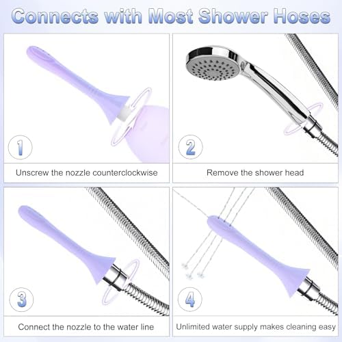 Bulbo Enema para Limpieza Anal - Kit de Enema con Nozzles de Silicona Flexible, Ducha Antirretorno y Lubricante, Cuidado Femenino y Masculino - imagen 5