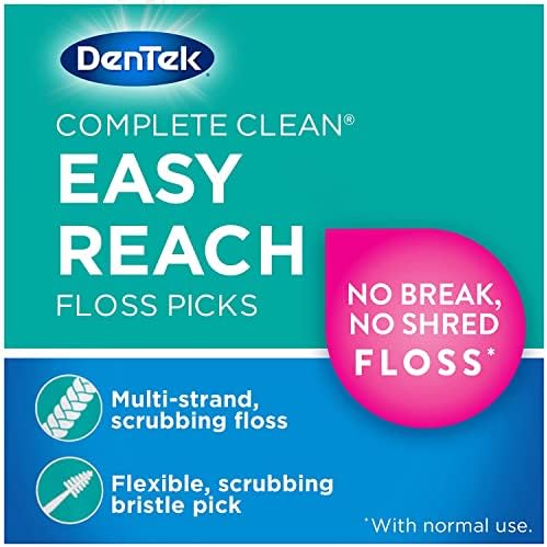 DenTek Complete Clean | Palillos de Hilo Dental Angulados de Fácil Alcance | Sin Quiebre ni Desgarro | Diseñados para Molares Difíciles de Alcanzar | - imagen 5