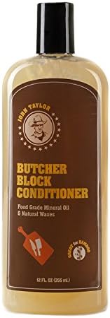 Acondicionador de Madera John Taylor 12Oz, Aceite Mineral de Grado Alimenticio, Cera de Abejas y Cera de Carnauba, para Tablas de Cortar, Hecho en - imagen 1