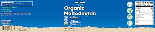 Nutricost Maltodextrina Orgánica en Polvo 1lb - Libre de Gluten, No Transgénico - imagen 6