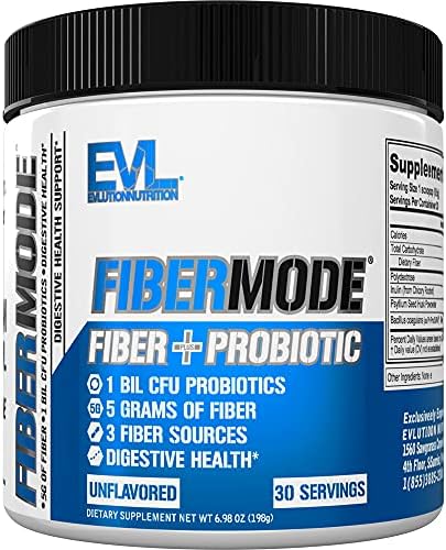 Evlution Nutrition FiberMode - Polvo de Fibra + Probióticos - Salud Digestiva y Soporte Inmunológico - 1 mil millones de CFU + 5g de Fibra - Sin - imagen 1