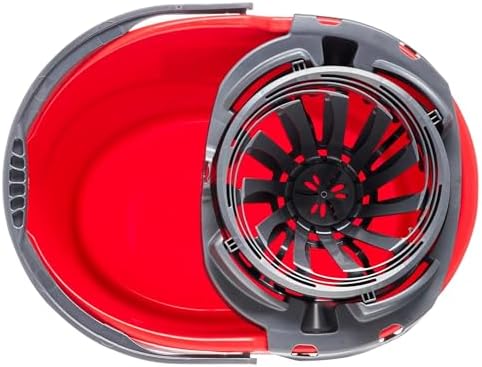 CNEIESD Cubeta de Trapeador Rápido y Sin Manos – 9.5 Litros con Escurridor Integrado, Rojo - imagen 5