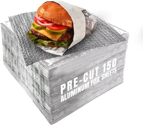 Papel de Aluminio Aislante para Sándwiches - 150 Hojas de 10 3/4 x 14 - Ideal para Sándwiches, Burritos y BBQ - imagen 3