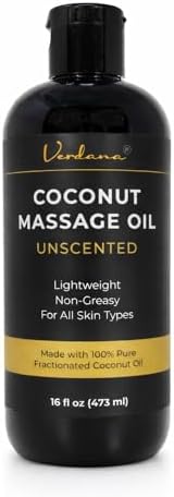 Aceite de Masaje de Coco Verdana – Sin Fragancia, Ligero y No Graso, Ideal para Terapias Profesionales y en Casa, 16 fl oz - imagen 1