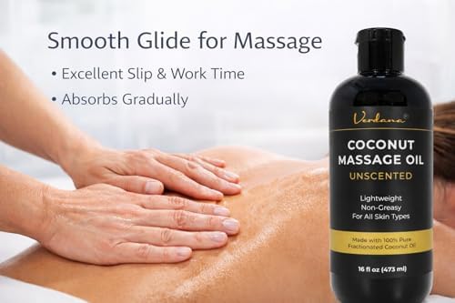 Aceite de Masaje de Coco Verdana – Sin Fragancia, Ligero y No Graso, Ideal para Terapias Profesionales y en Casa, 16 fl oz - imagen 3
