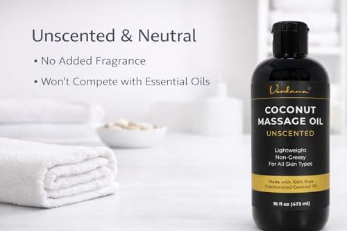 Aceite de Masaje de Coco Verdana – Sin Fragancia, Ligero y No Graso, Ideal para Terapias Profesionales y en Casa, 16 fl oz - imagen 4