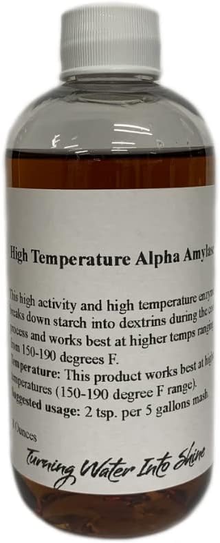 Almidón Líquido Alpha Amilasa de Alta Temperatura North Georgia Still Company, Botella de 8 Onzas - imagen 1