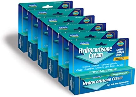 Crema de Hidrocortisona Natureplex 1% 1.0 oz (Paquete de 6) Alivio Máximo para Picazón, Urticaria, Eccema, Psoriasis y Más, Ungüento Tópico, Hecho en - imagen 1