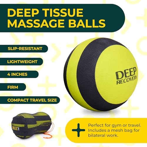 Set de Pelotas de Masaje de Tejido Profundo para Yoga, Densidad Firme – Pelotas de Liberación Miofascial de 4 Pulgadas para Pies, Espalda, Cuello, - imagen 4