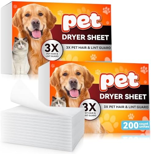 Removedor de Pelo de Mascota Heigble para Lavado, Hojas para Secadora, 3 X Combatientes de Pelo, Reduce Estática, Aporta Suavidad (Sin Fragancia, 200 - imagen 8