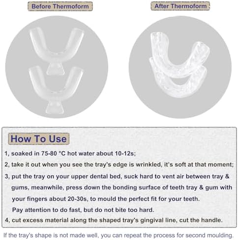 Kit de 10 Bandejas para Blanquear Dientes con 2 Cajas para Dientes, Bandejas Moldables y Herramientas de Cuidado Oral - imagen 2