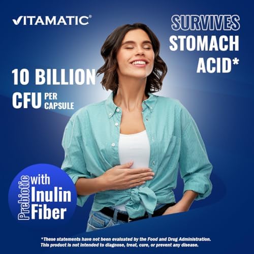 Vitamatic Bifidobacterium Bifidum - 10 Mil Millones por Cápsula DR - 60 Cápsulas - Soporte Digestivo - Con Fibra Prebiótica Inulina - imagen 6