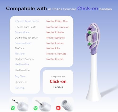 Cabezas de Cepillo de Dientes de Repuesto Compatibles con Philips Sonicare, 8 Piezas, Cabezas de Cepillo Eléctrico con Limpieza Profunda - imagen 2