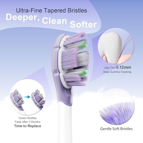 Cabezas de Cepillo de Dientes de Repuesto Compatibles con Philips Sonicare, 8 Piezas, Cabezas de Cepillo Eléctrico con Limpieza Profunda - imagen 4