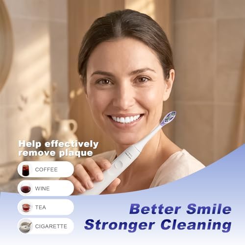Cabezas de Cepillo de Dientes de Repuesto Compatibles con Philips Sonicare, 8 Piezas, Cabezas de Cepillo Eléctrico con Limpieza Profunda - imagen 6
