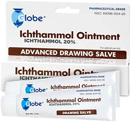 Ungüento Ichthammol Globe 20% (Pomada Dibujo) 1 OZ - Alivio Suave para la Piel, Tratamiento de Eczema, Acné, Forúnculos, Astillas, Picaduras de Abeja - imagen 2