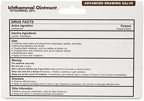 Ungüento Ichthammol Globe 20% (Pomada Dibujo) 1 OZ - Alivio Suave para la Piel, Tratamiento de Eczema, Acné, Forúnculos, Astillas, Picaduras de Abeja - imagen 7