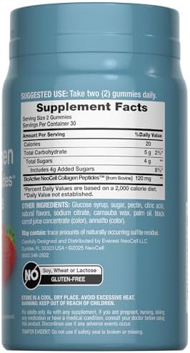 Gomitas de Colágeno NeoCell Peptides | 60 Unidades | Tipos I & III | Suplemento Avanzado para Mujeres y Hombres - imagen 2