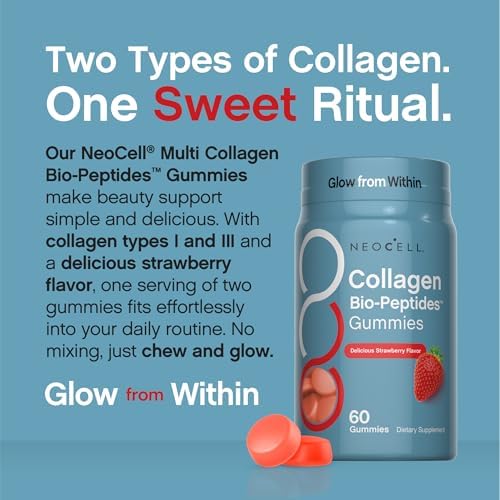 Gomitas de Colágeno NeoCell Peptides | 60 Unidades | Tipos I & III | Suplemento Avanzado para Mujeres y Hombres - imagen 7
