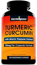 Suplemento de Cúrcuma y Curcumina con Extracto de Pimienta Negra - 755mg por Cápsula, 120 Cápsulas Veganas de Curcumin Incredipure - imagen 1