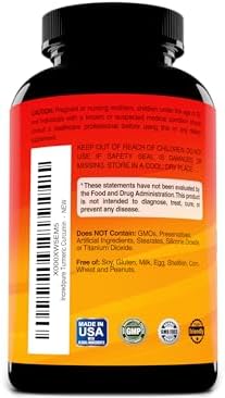 Suplemento de Cúrcuma y Curcumina con Extracto de Pimienta Negra - 755mg por Cápsula, 120 Cápsulas Veganas de Curcumin Incredipure - imagen 3