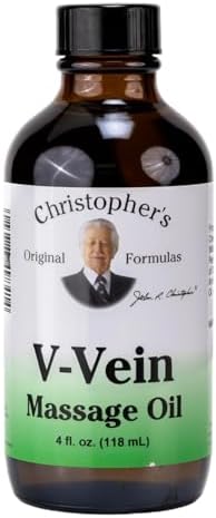 Aceite de Masaje V-Vein de Christopher’s Original Formulas, 4 fl oz | Mezcla Herbal Tópica para Cuidado de la Piel y Masaje - imagen 1