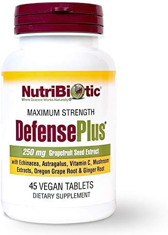NutriBiotic – DefensePlus, 45 Tabletas | Suplemento Inmunológico 11 en 1 con Vitamina C, Zinc, Extracto de Semilla de Toronja, Equinácea, Raíz de - imagen 1