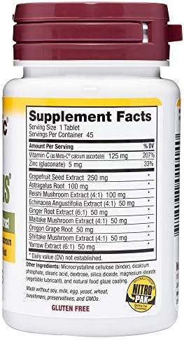 NutriBiotic – DefensePlus, 45 Tabletas | Suplemento Inmunológico 11 en 1 con Vitamina C, Zinc, Extracto de Semilla de Toronja, Equinácea, Raíz de - imagen 6