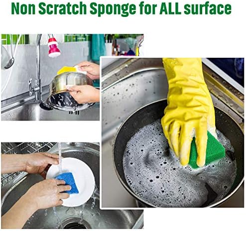 Esponjas de Silicón Patelai - 10 Piezas, Reutilizables, Suaves, para Limpiar Frutas y Verduras, Estilo Cuadrado - imagen 3