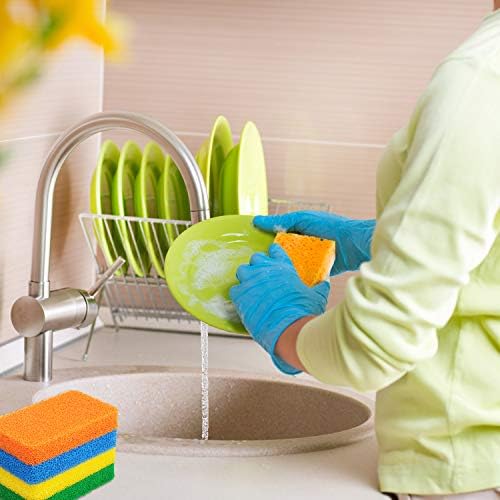 Esponjas de Silicón Patelai - 10 Piezas, Reutilizables, Suaves, para Limpiar Frutas y Verduras, Estilo Cuadrado - imagen 6